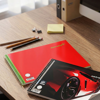 CUADERNO FORMA ITALIANA ESTRELLA STARKID 168 ESPIRAL 100 HOJAS