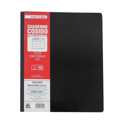 Cuaderno profesional cosido First Class de 100 hojas.