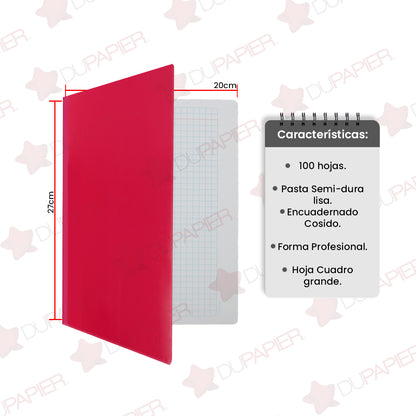 Cuaderno profesional cosido First Class de 100 hojas.