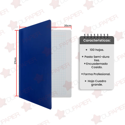 Cuaderno profesional cosido First Class de 100 hojas.