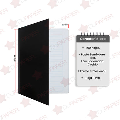 Cuaderno profesional cosido First Class de 100 hojas.