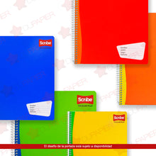 Cuaderno profesional Scribe espiral de 100 hojas.