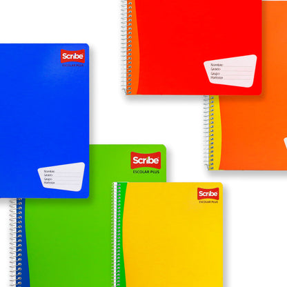 Cuaderno profesional Scribe espiral de 100 hojas.