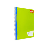 Cuaderno profesional Scribe espiral de 100 hojas.