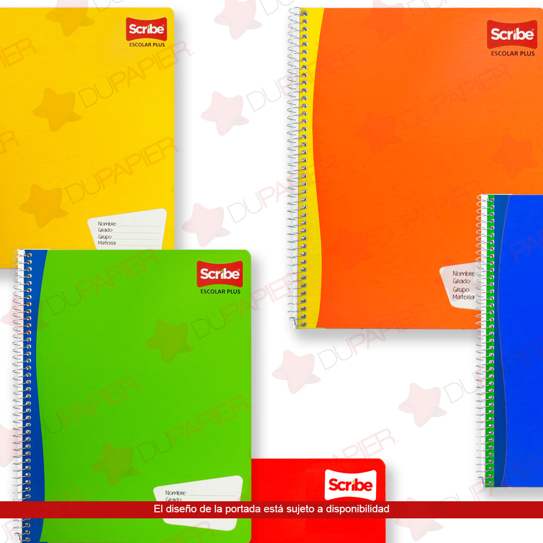Cuaderno profesional Scribe espiral de 100 hojas.