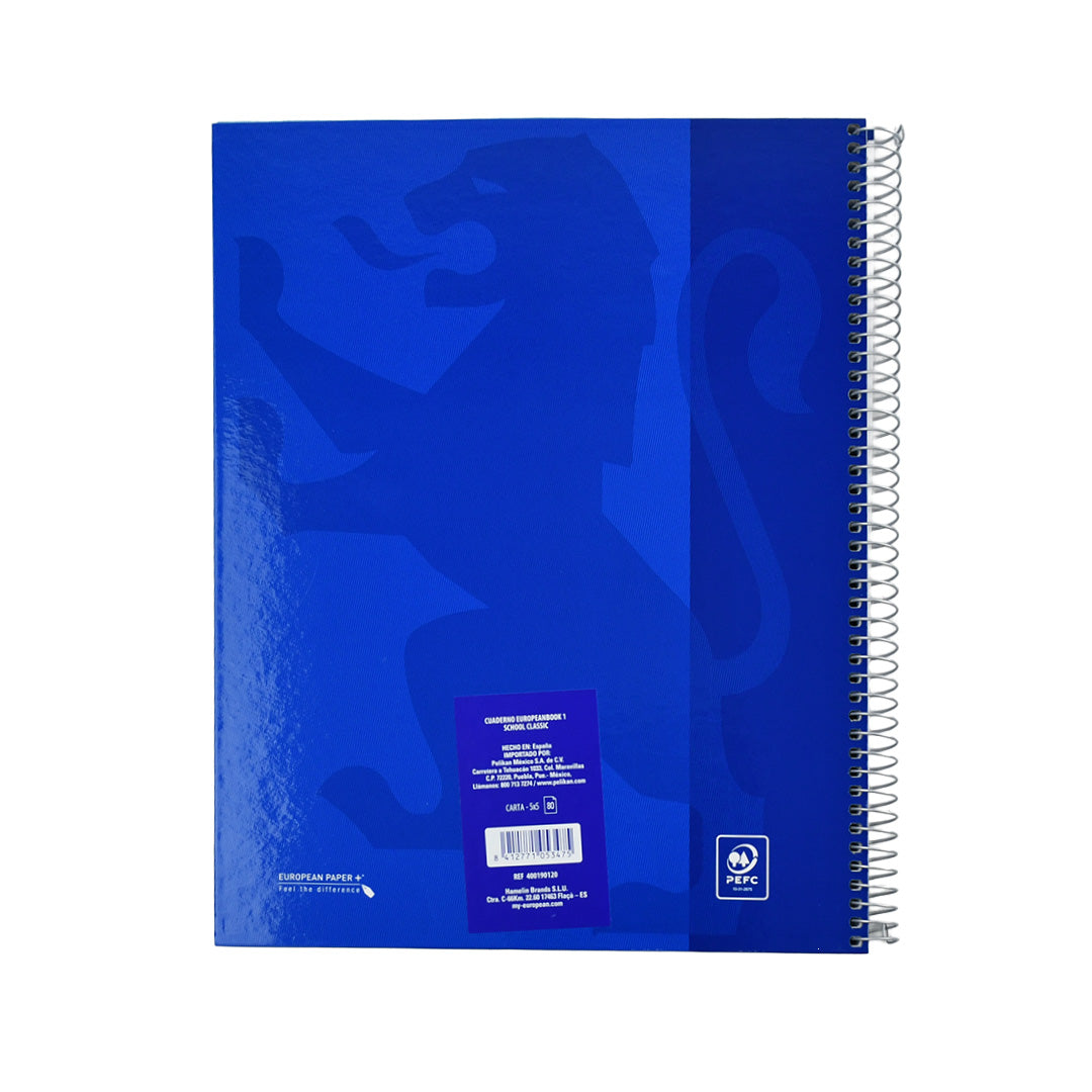 CUADERNO PROFESIONAL PELIKAN EUROPEAN ESPIRAL 80 HOJAS PASTA DURA