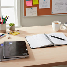 Cuaderno profesional European pasta dura negro cuadro chico