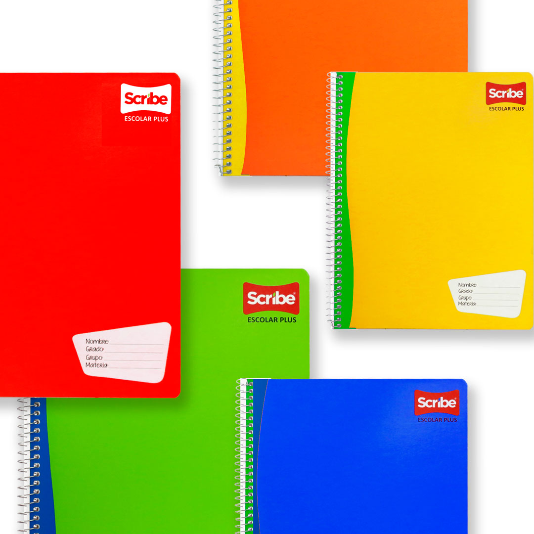 Cuaderno profesional Scribe espiral de 100 hojas.