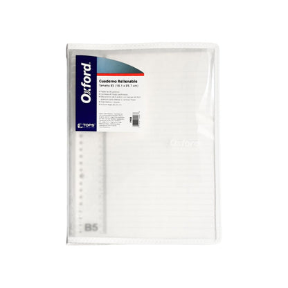 Cuaderno Rellenable Oxford F928 Blanco Traslucido Tamaño B5 Raya