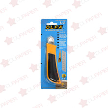 Cutter olfa L-2 con mango antideslizante ancho de 18 mm.