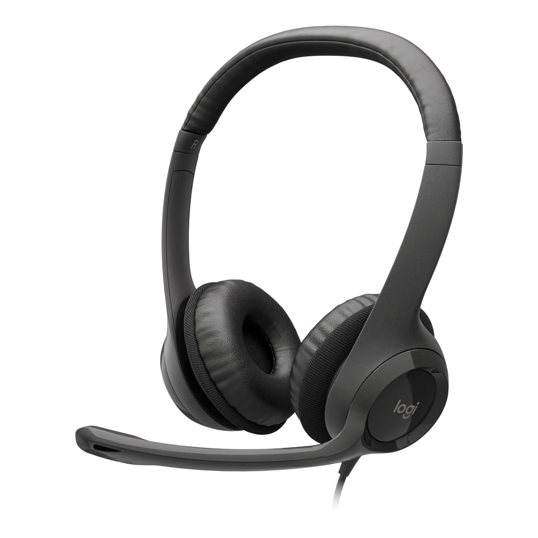 Diadema Logitech H390 micrófono USB alámbrico negro.