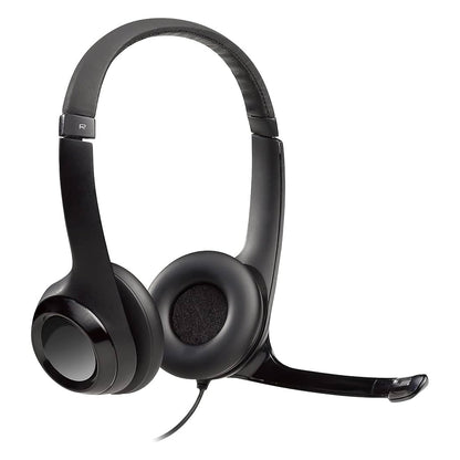 Diadema Logitech H390 micrófono USB alámbrico negro.