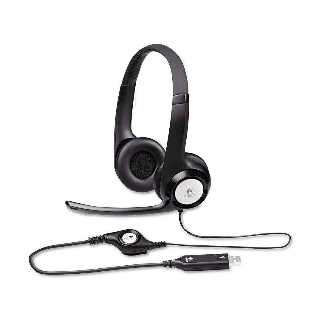 Diadema Logitech H390 micrófono USB alámbrico negro.