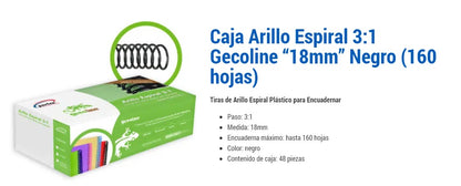 Espiral plástico negro Perfex