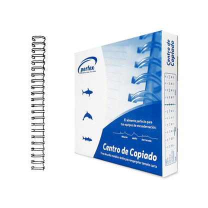 Espiral Perfex wire-o metálico negro