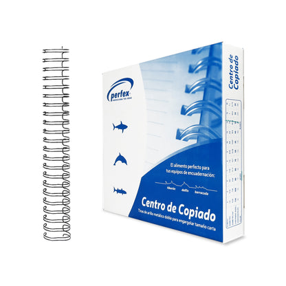 Espiral Perfex wire-o metálico negro