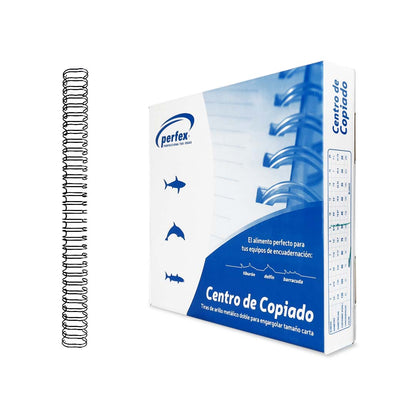 Espiral Perfex wire-o metálico negro