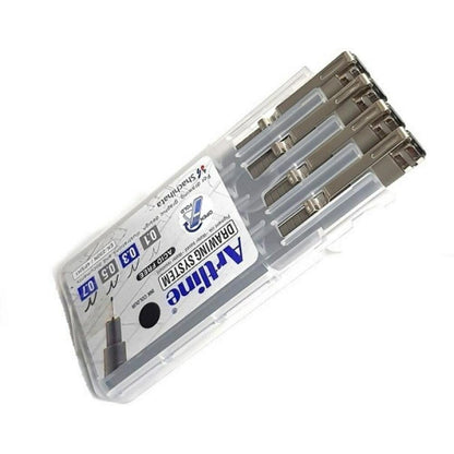 Estilográfico ARTLINE estuche con 4 piezas 0.1, 0.3 , 0.5 Y 0.7 MM