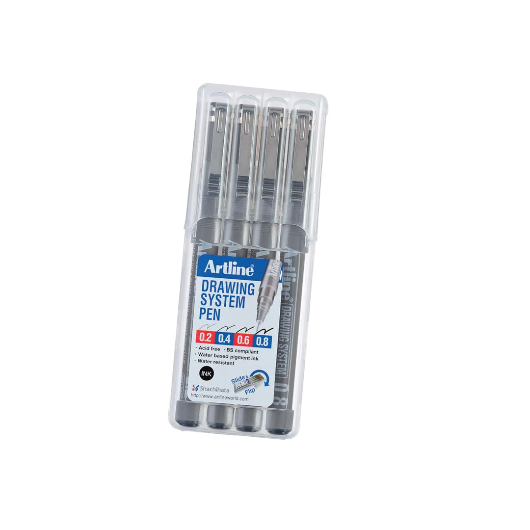 Estilográfo ARTLINE estuche con 4 piezas 0.2, 0.4 , 0.6 Y 0.8 MM