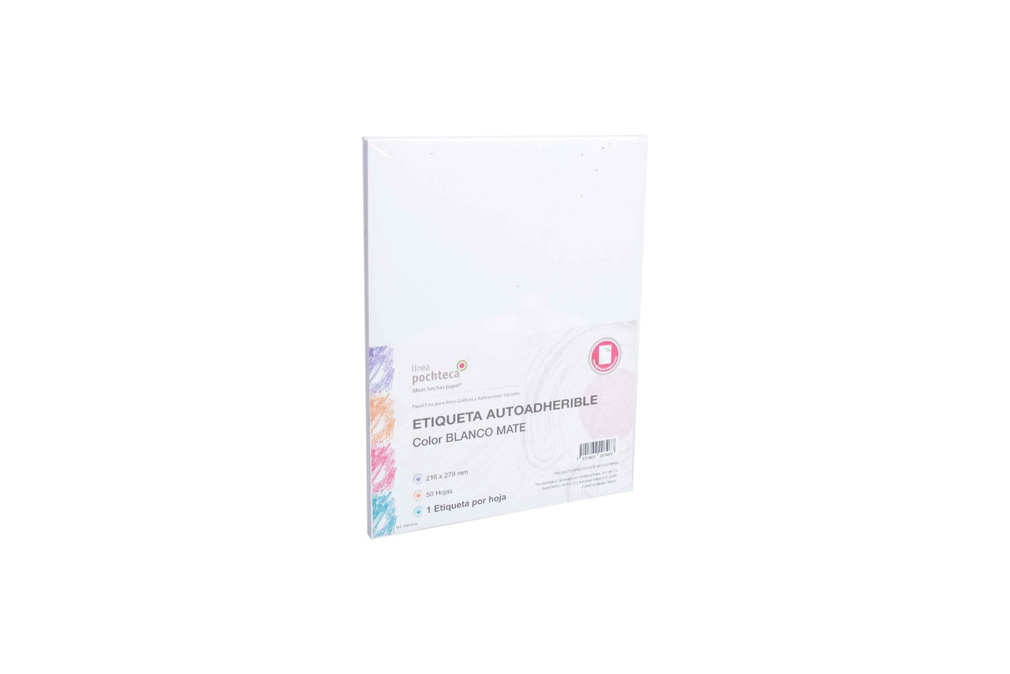 Etiqueta autoadherible Línea Pochteca carta con 50 pzas.