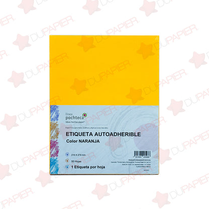 Etiqueta autoadherible Línea Pochteca carta con 50 pzas.