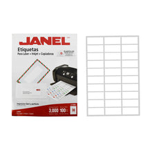 Etiqueta laser Janel para laser + Inkjet + copiadoras.