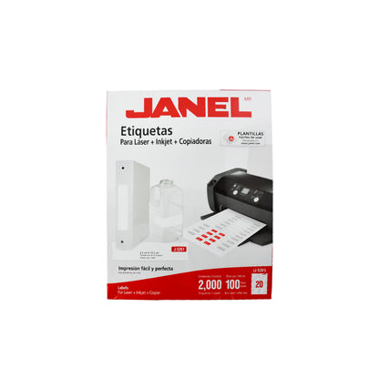 Etiqueta laser Janel J-5261 para laser + Inkjet + copiadoras.