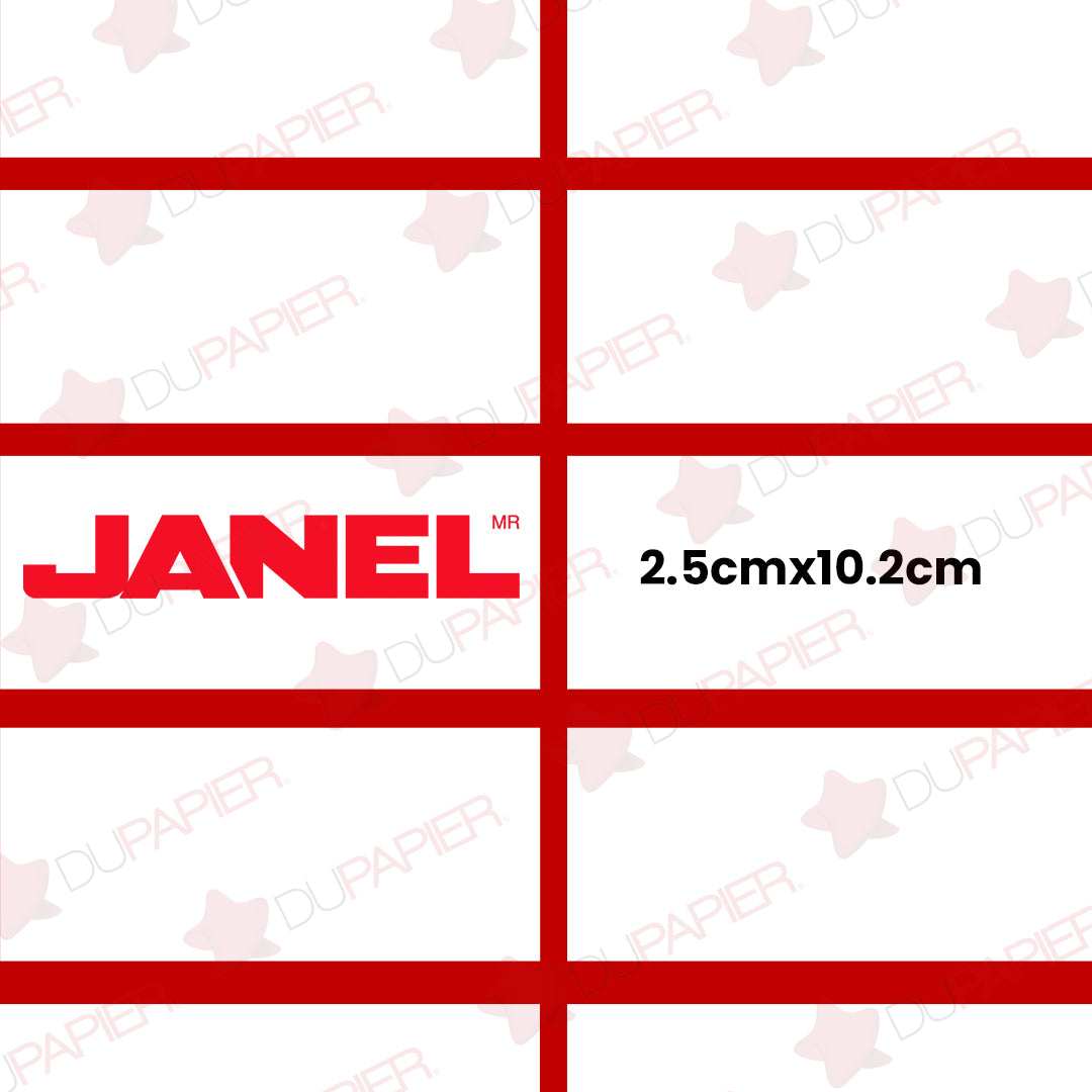 Etiqueta laser Janel J-5261 para laser + Inkjet + copiadoras.