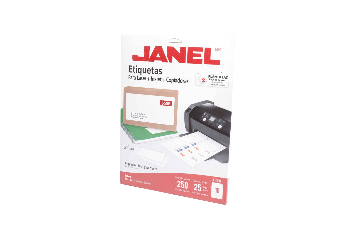 Etiqueta láser 8163/5163 de 2 x 4 pulgadas con 250 pzas