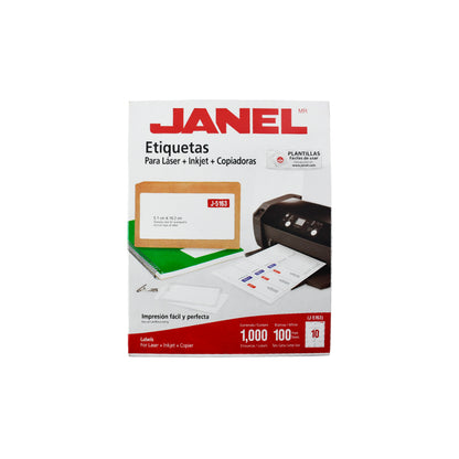 Etiqueta laser Janel para laser + Inkjet + copiadoras.