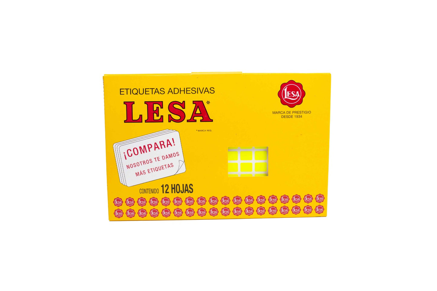 Etiqueta lesa grande fluorescente número 1