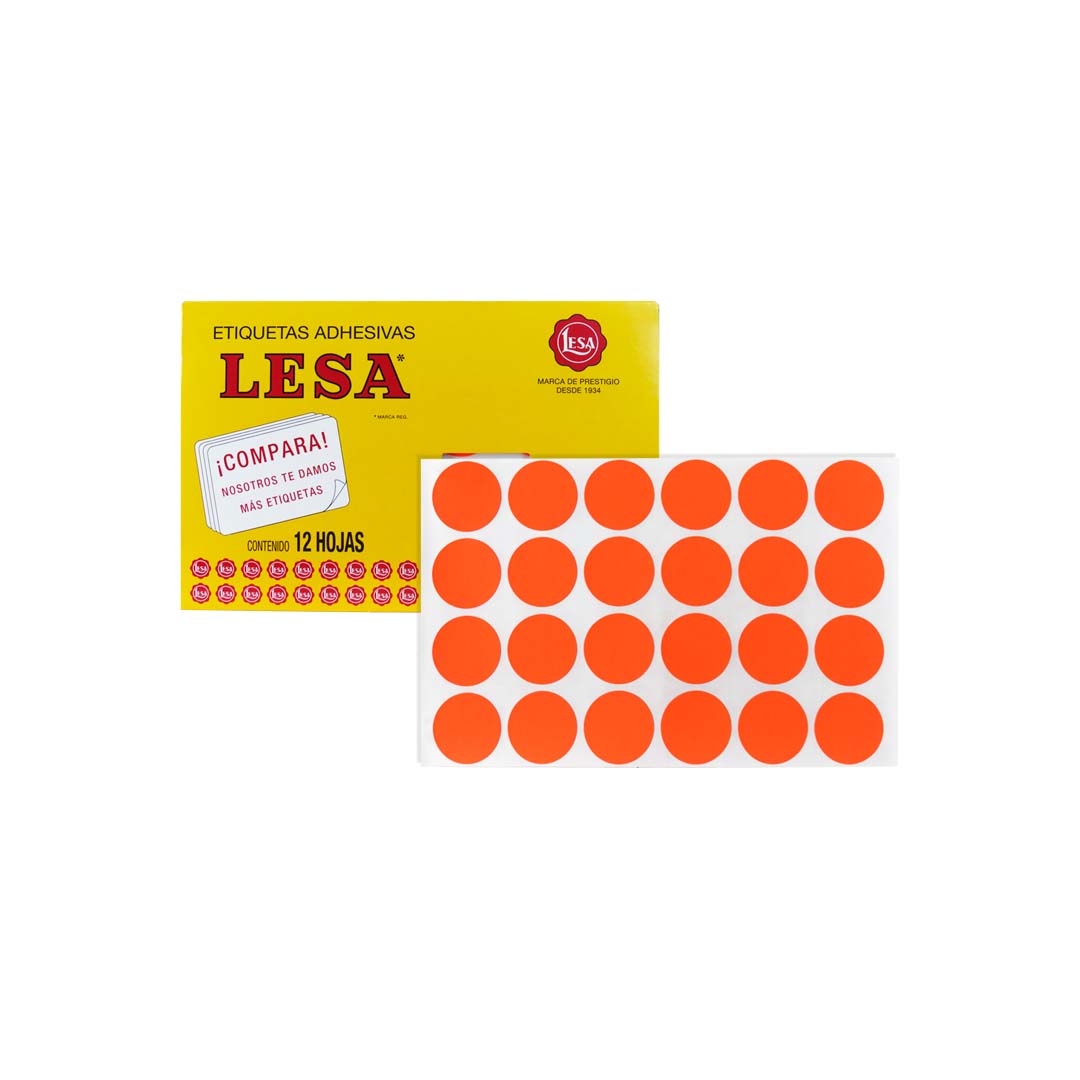 Etiqueta Lesa grande fluorescente del número 22.