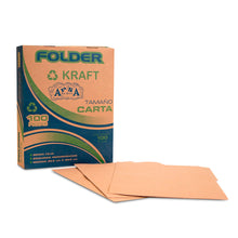 FOLDER APSA KRAFT CARTA PAQUETE CON 100 PIEZAS