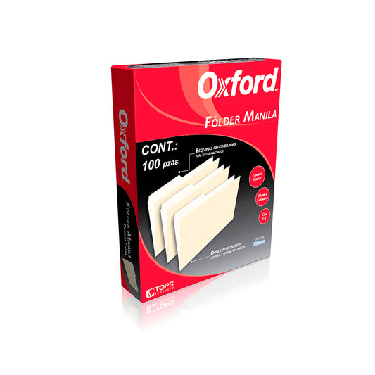 Folder manila Esselte Oxford tamaño carta azul.