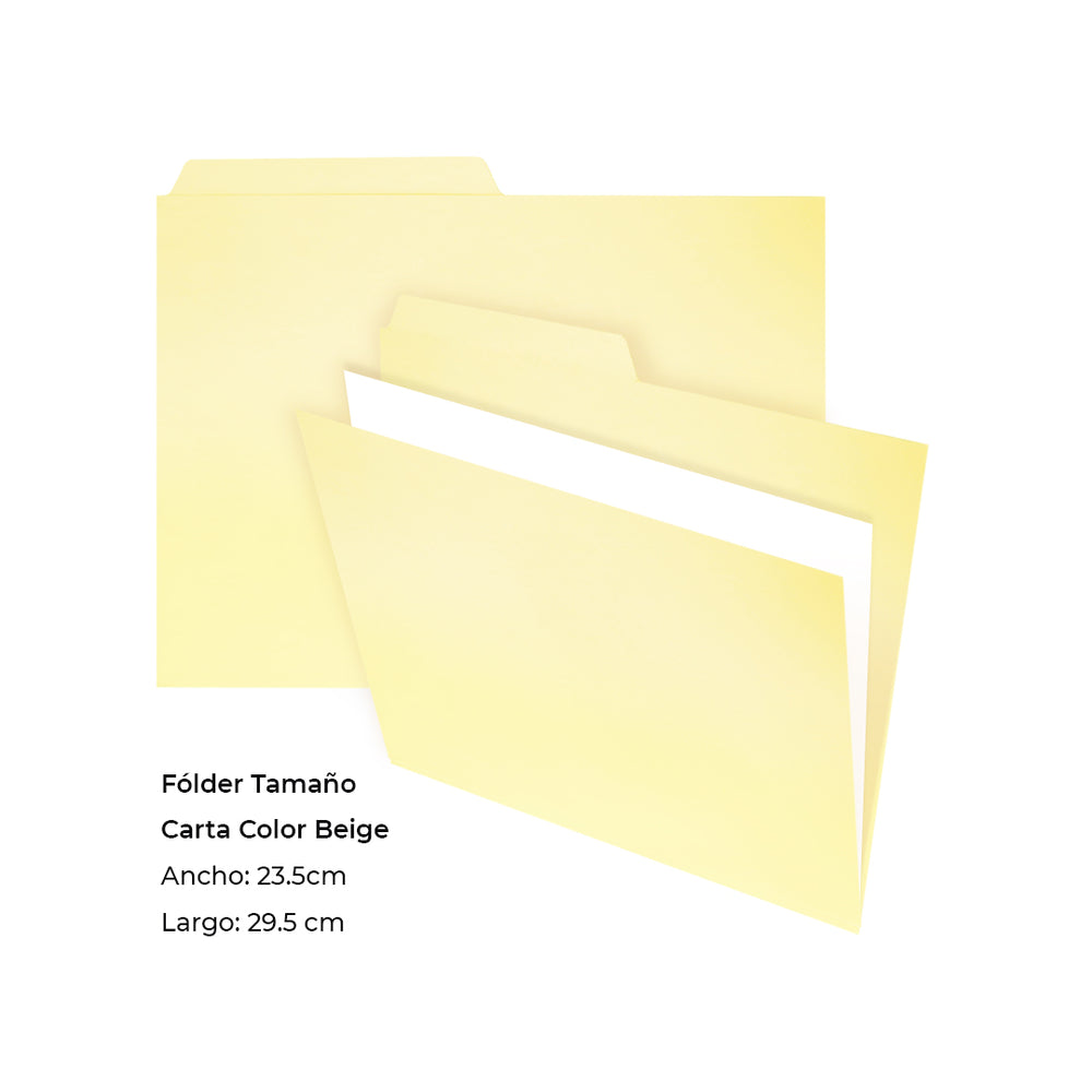Folder Tamaño Carta Oxford Manila Crema M757 con 100 piezas – Du Papier ...