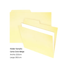 Folder Tamaño Carta Oxford Manila Crema M757 con 100 piezas