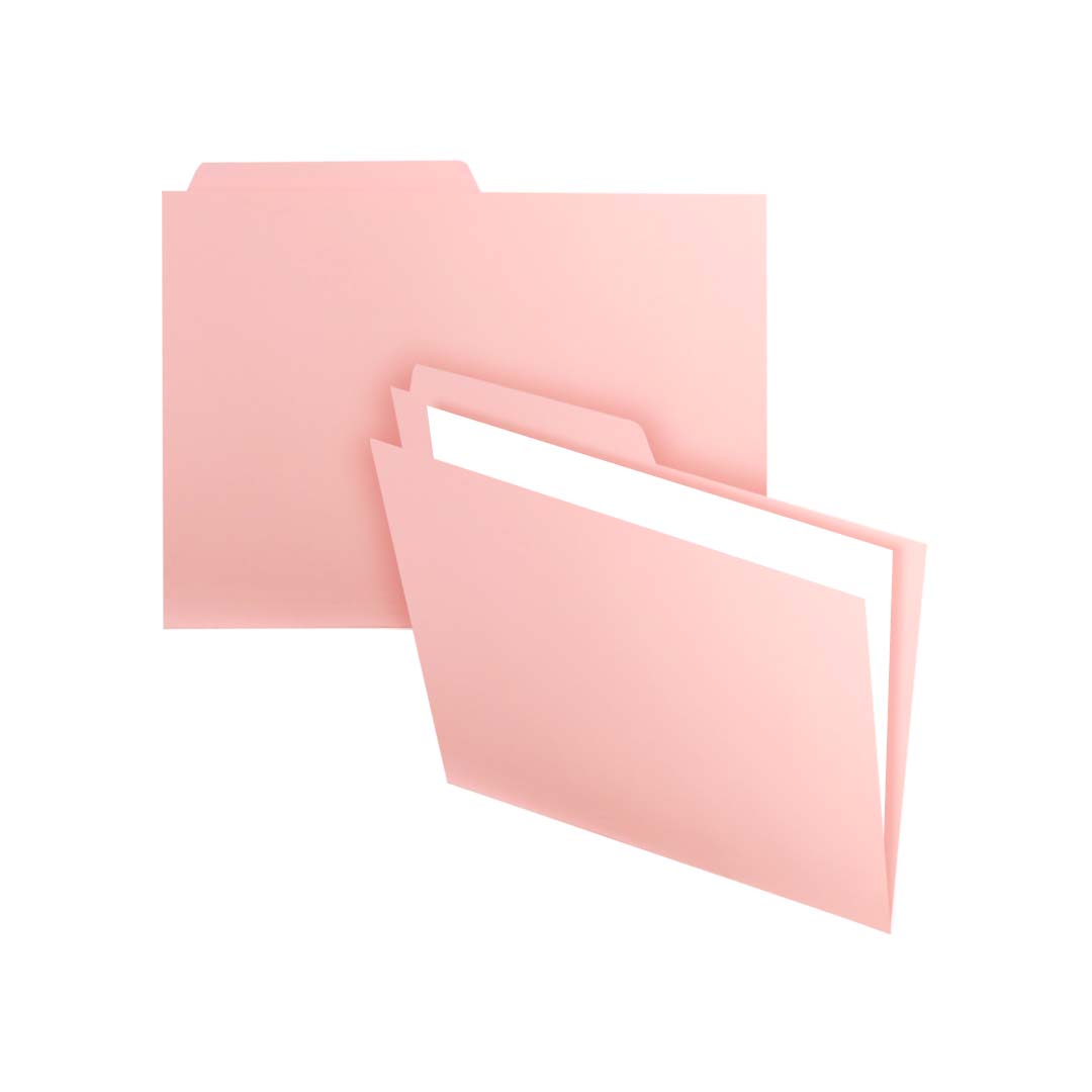 Folder oxford tamaño carta rosa con 100 pzas.