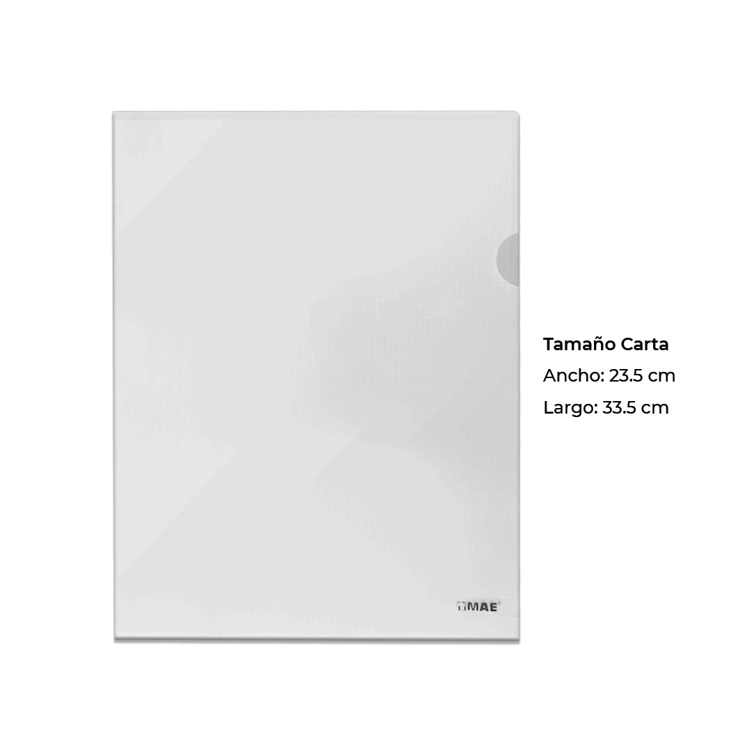 Folder Porta documentos Mae Tamaño carta transparente.