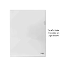 Folder Porta documentos Mae Tamaño carta transparente.