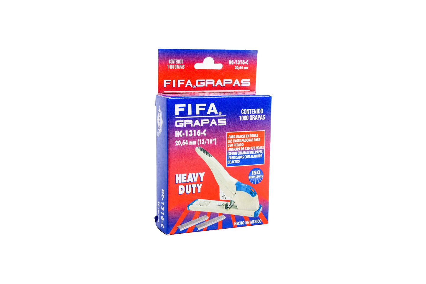 Grapa hc1316-c 20.6mm 13/16 pulgadas caja con 1000 para 160 hojas