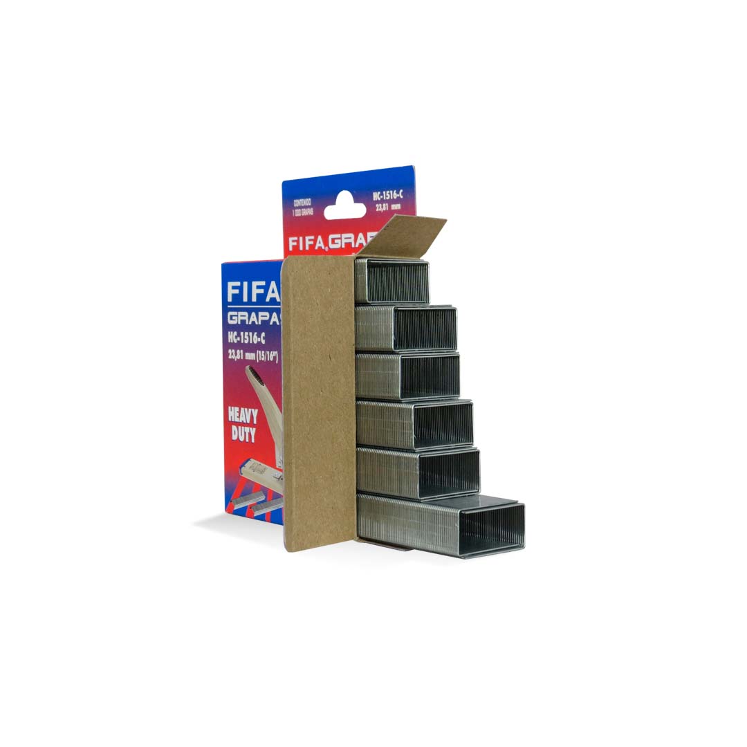 Grapa HC1516-c 23.8 mm 15"/16" caja con 1000 pzas.