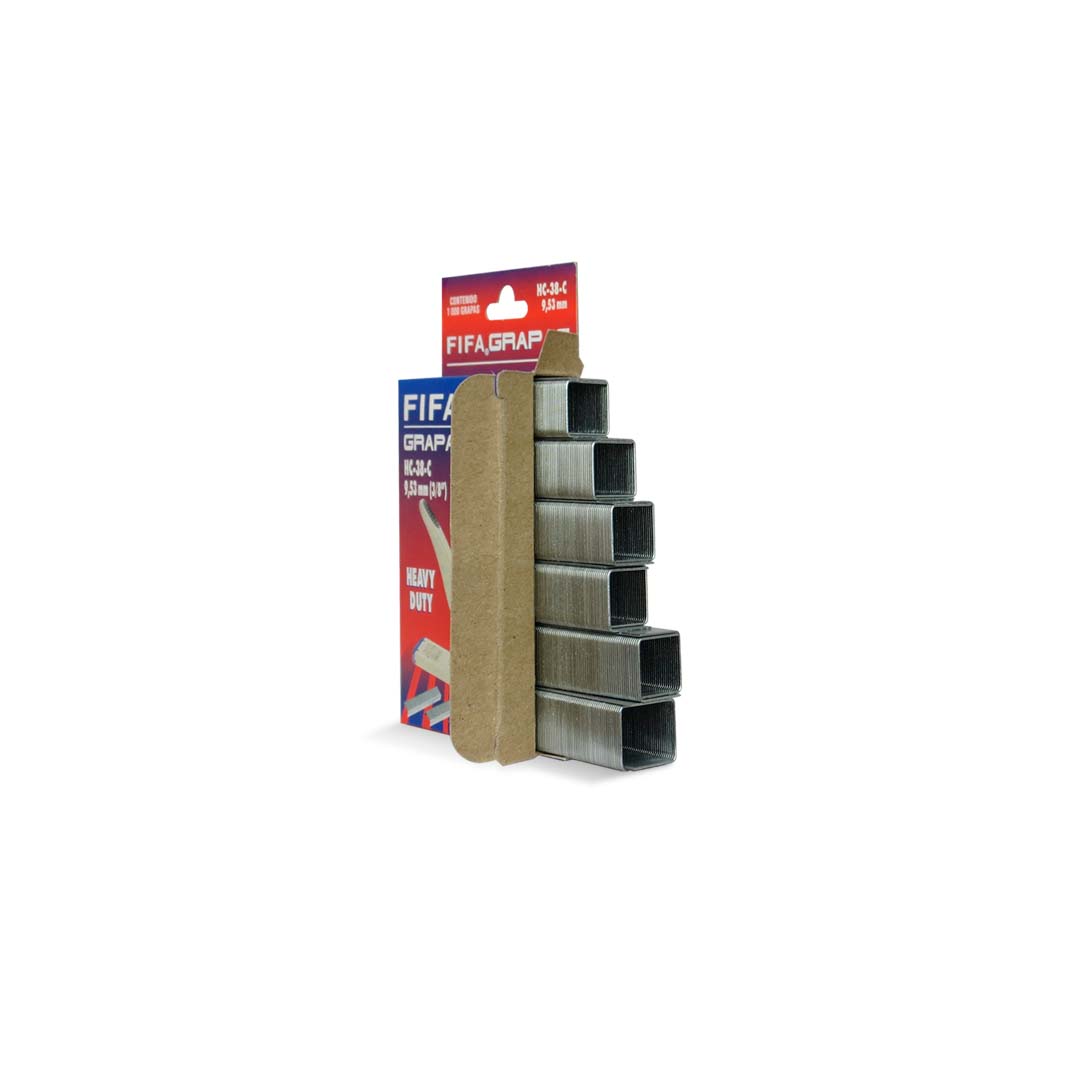 Grapa Pilot HC38-c 9.53 mm 3/8" caja con 1000 pzas.