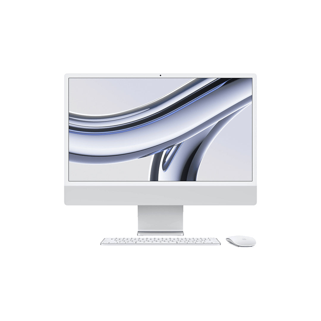 Apple iMac 24" 4.5k chip M3 8 gb RAM 256 gb SSD plata.