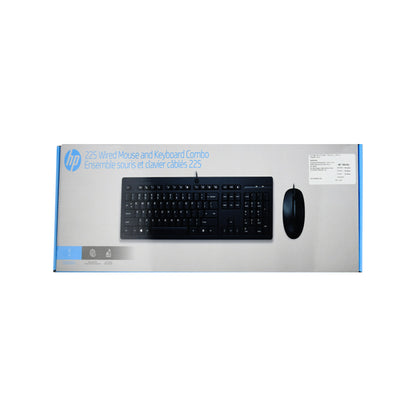 KIT DE TECLADO Y MOUSE HP 225, ALÁMBRICO, USB-A, NEGRO (ESPAÑOL)