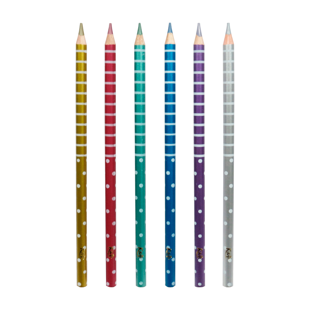 Lápices de colores Kiut metalizados con 6 piezas