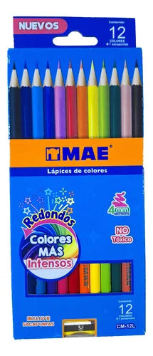 Lápices de colores MAE con 12 o 24 Piezas