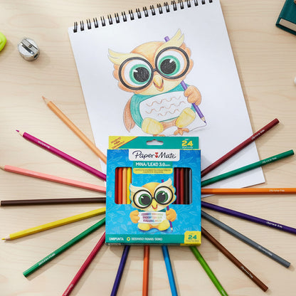 Lápices de colores PAPER MATE con 24 piezas