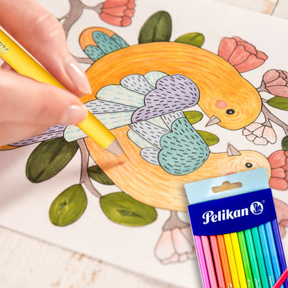 Lápices de colores Pelikan pastel con 12 piezas