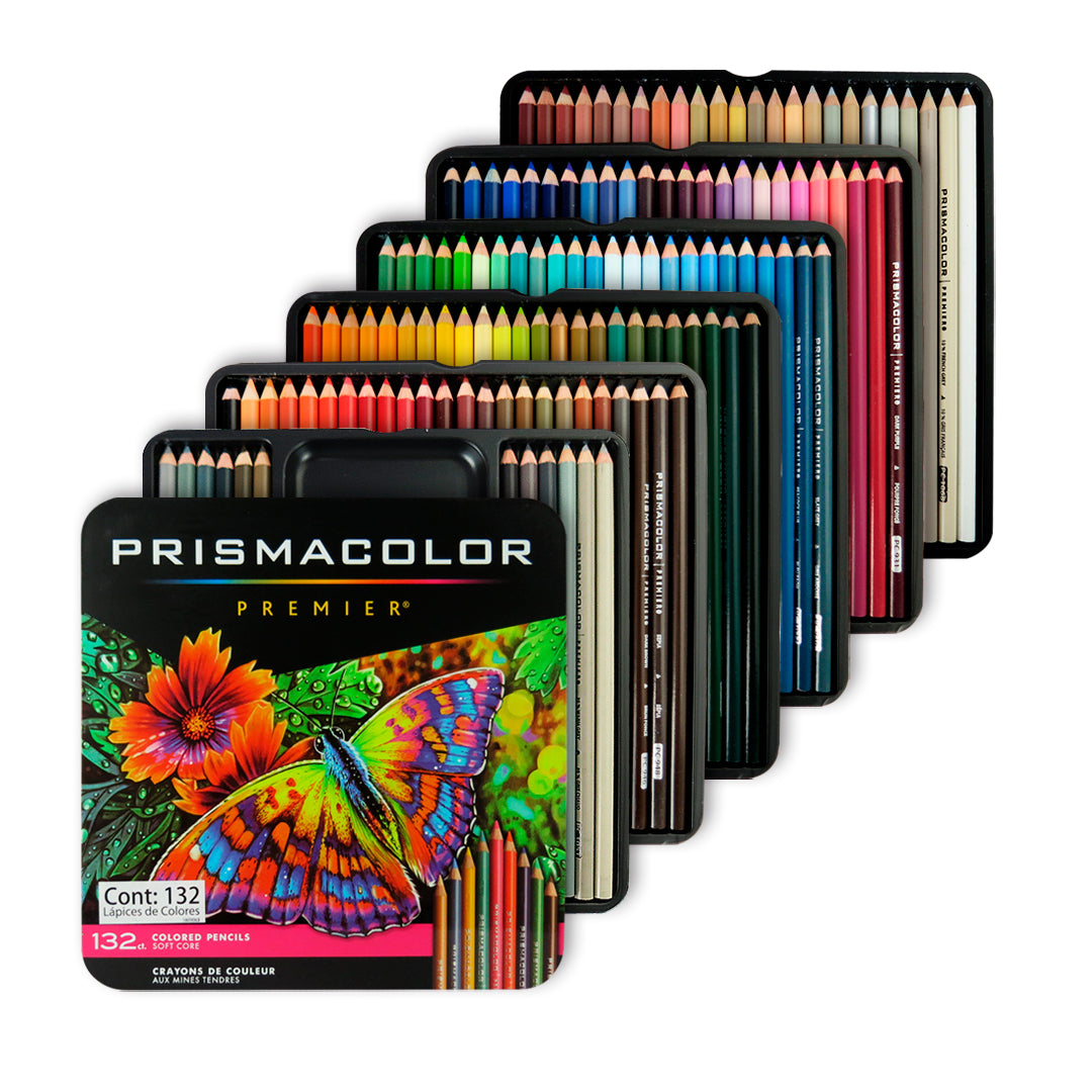 Prismacolor Lápices de colores premier, núcleo suave, paquete de 132 (el  embalaje puede variar)