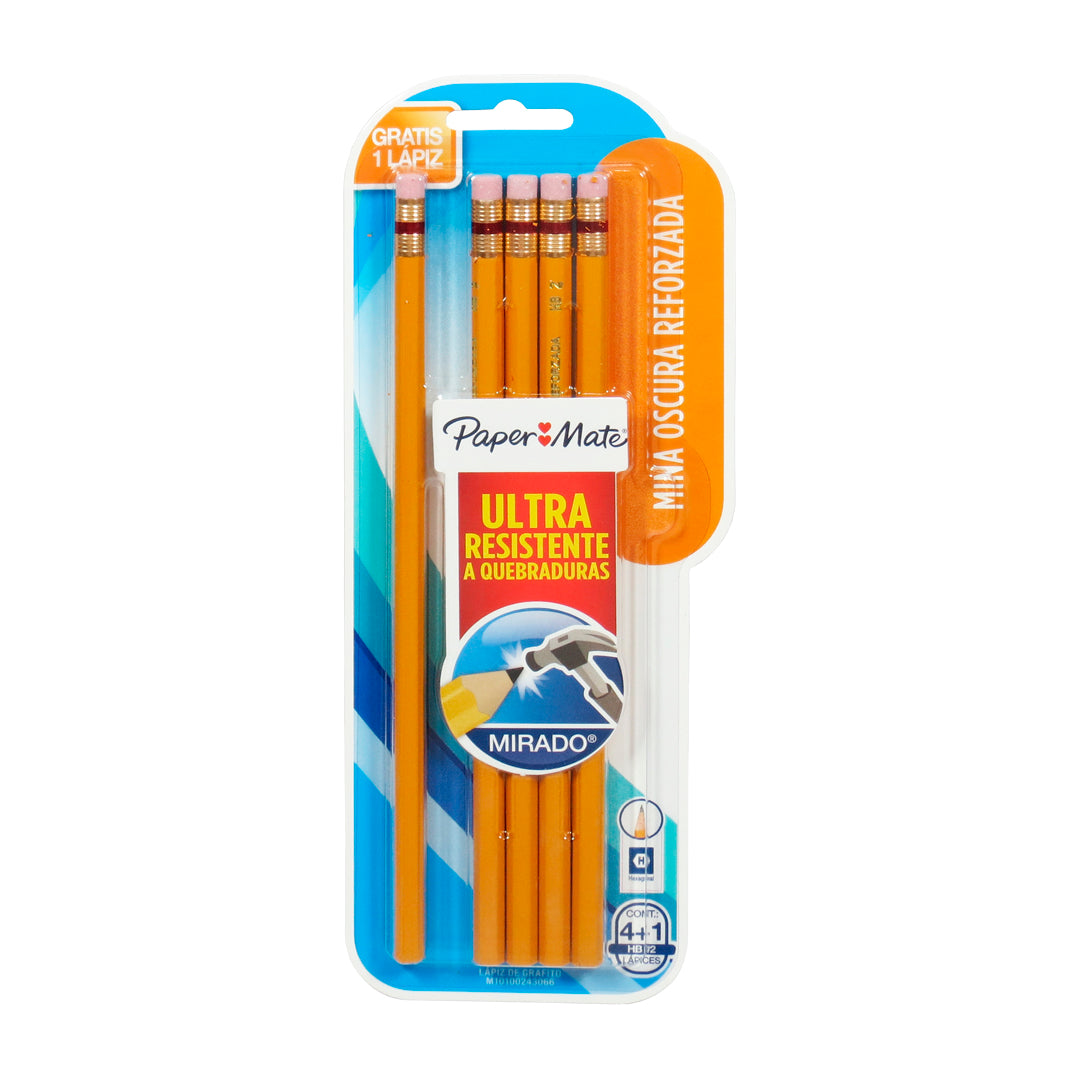 Lápiz Papermate Mirado hexagonal blíster.